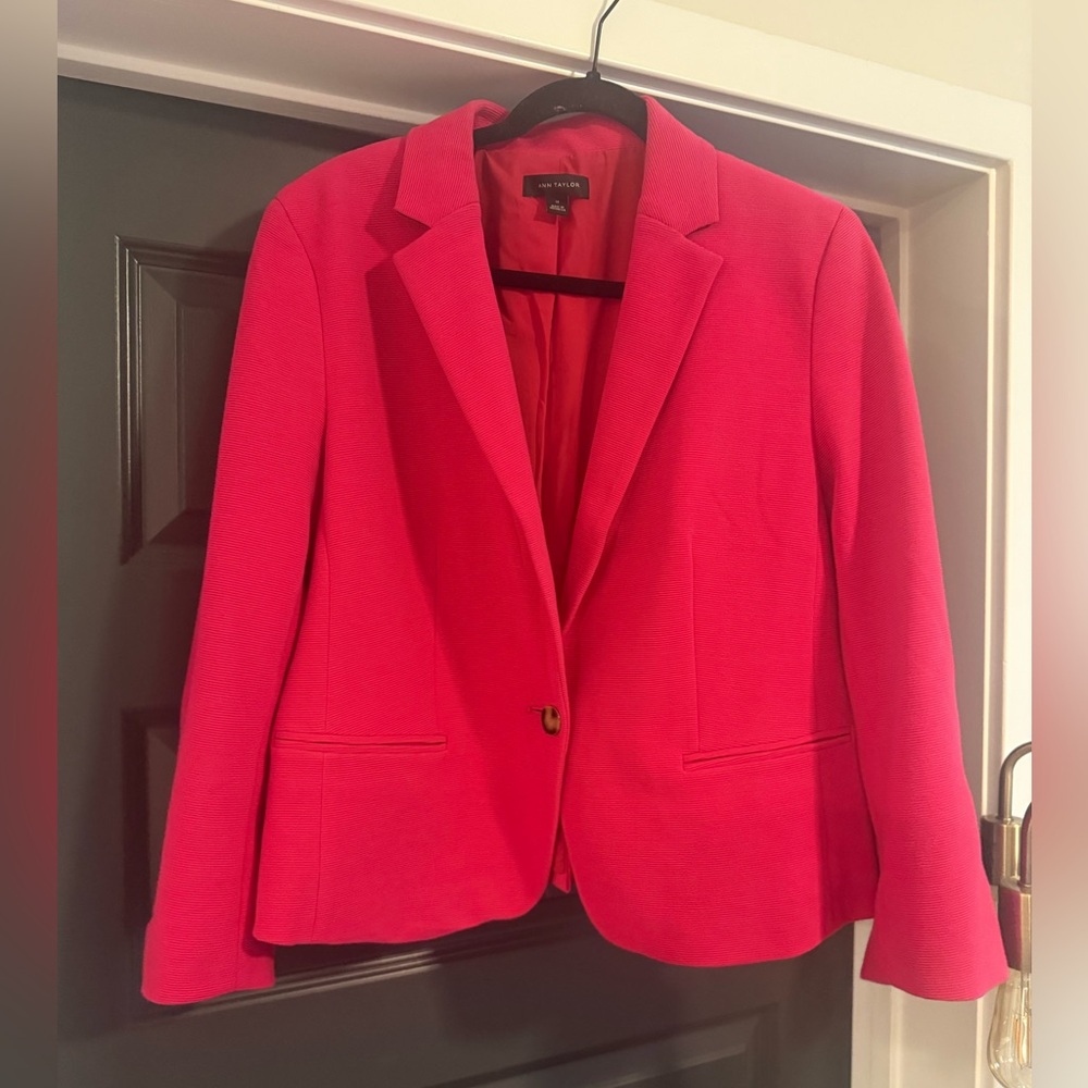 Ann Taylor Pink Blazer Size 14